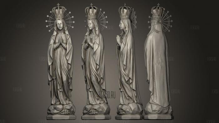 Virgin Mary stl model for CNC